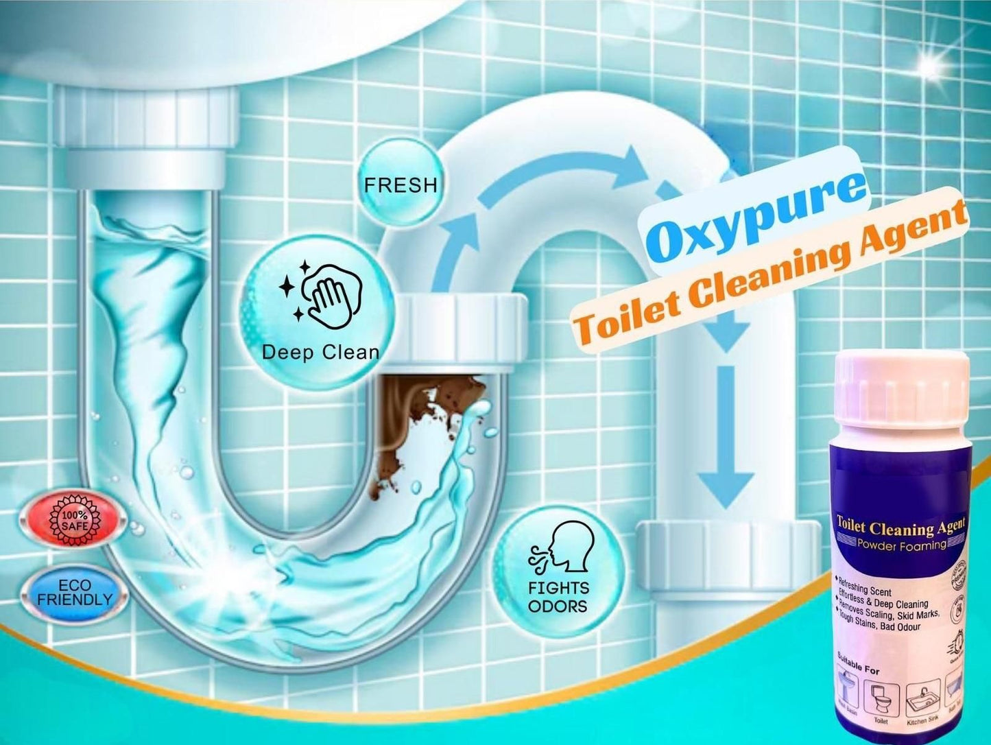 OXYPURE TOILET CLEANING AGENT (BUY 1 GET 1 FREE)