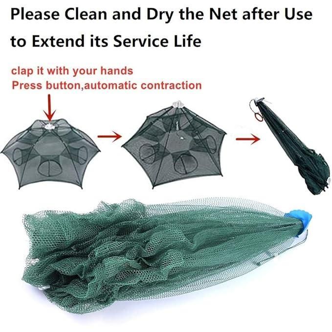 🎣Portable fishing Net–  Easy Catch for Fish, Crabs & More!