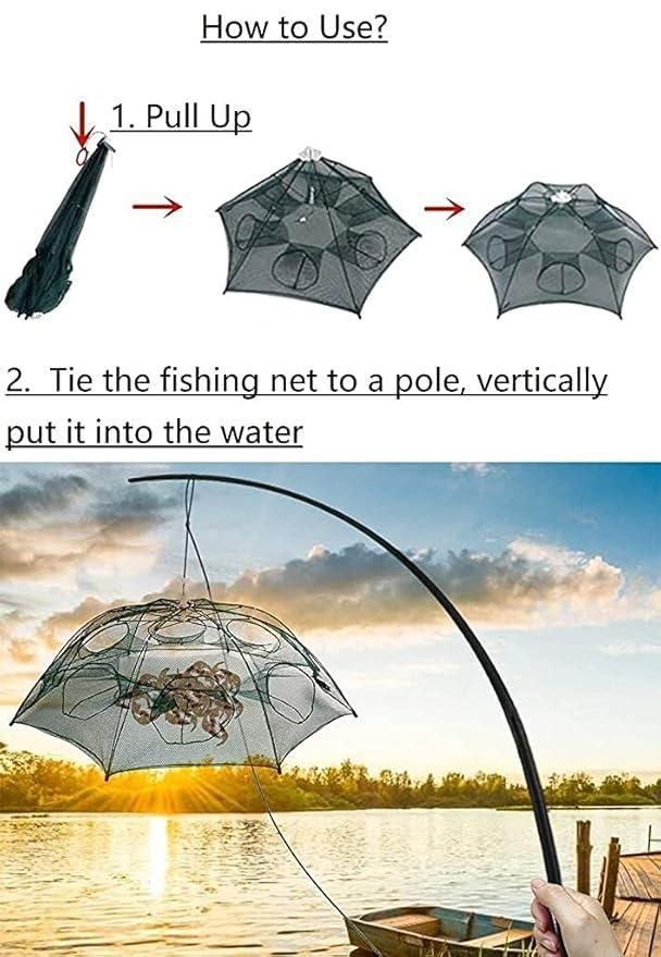 🎣Premium Portable Umbrella Fishing net || 8 pocket Foldable