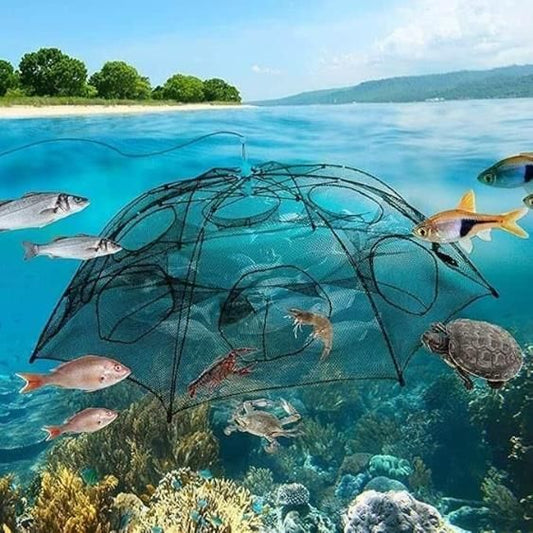 🎣Portable fishing Net–  Easy Catch for Fish, Crabs & More!